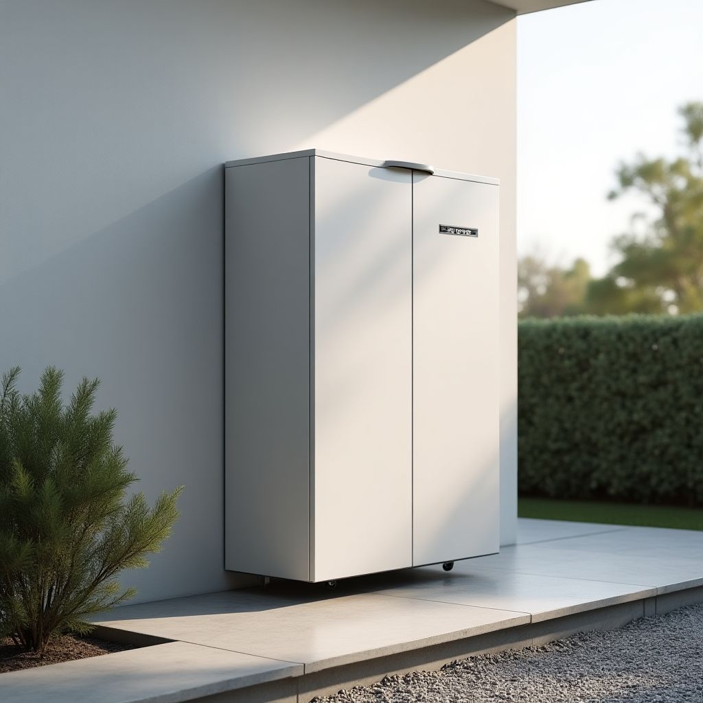 Sistema de armazenamento de energia em residência moderna